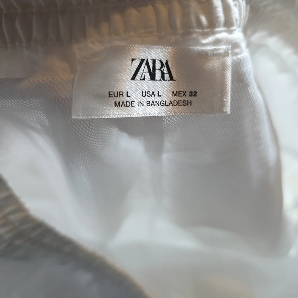zara parachute white shorts sz large - Picture 7 of 8